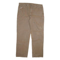 DICKIES Mens Regular Fit Brown Denim Jeans W40 L32 Workwear Style Zip Closure