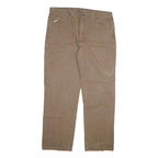 DICKIES Mens Regular Fit Brown Denim Jeans W40 L32 Workwear Style Zip Closure