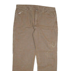 DICKIES Mens Regular Fit Brown Denim Jeans W40 L32 Workwear Style Zip Closure