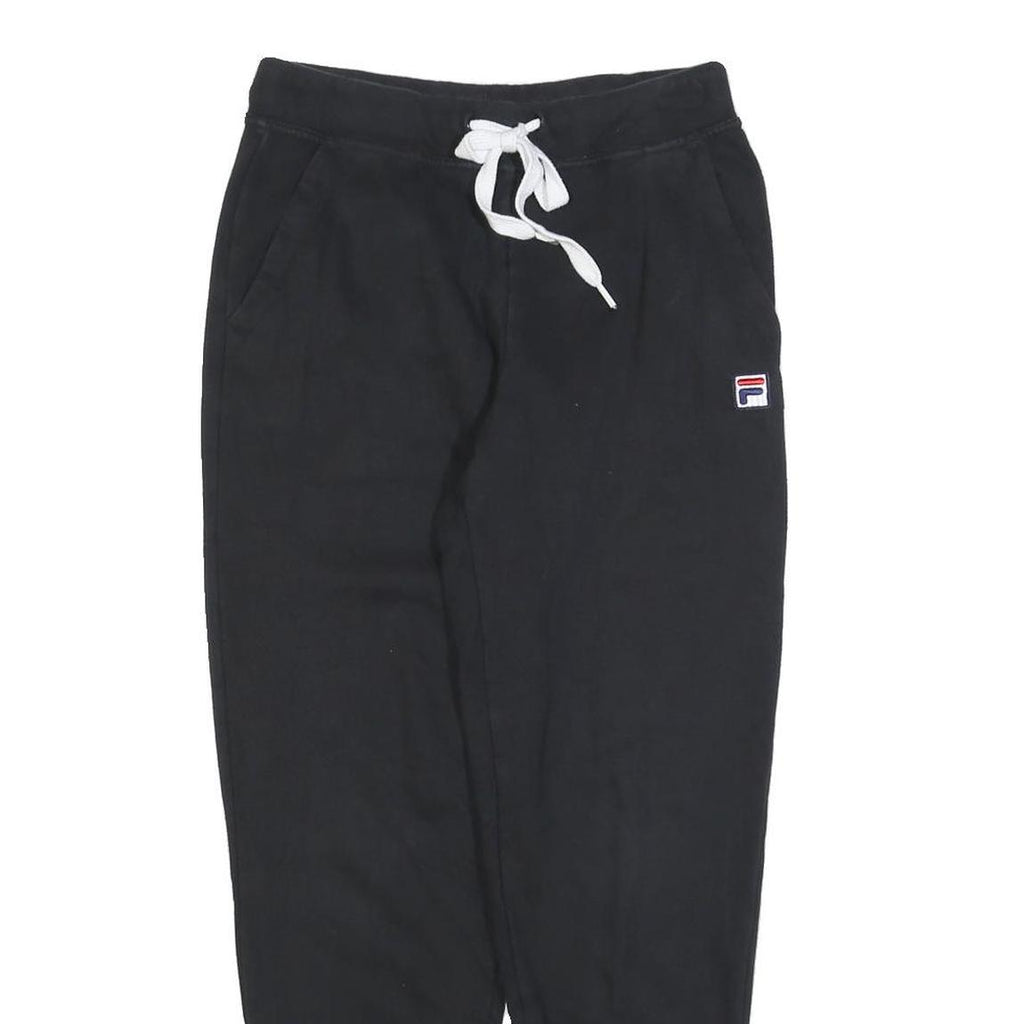 FILA Mens Joggers Black & White Slim Tapered S W26 L26 Cotton Blend Casual
