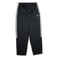 ADIDAS Mens Joggers Black & White L W32 L32 Classic Tapered Polyester Tracksuit