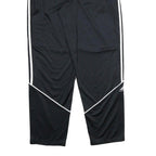 ADIDAS Mens Joggers Black & White L W32 L32 Classic Tapered Polyester Tracksuit