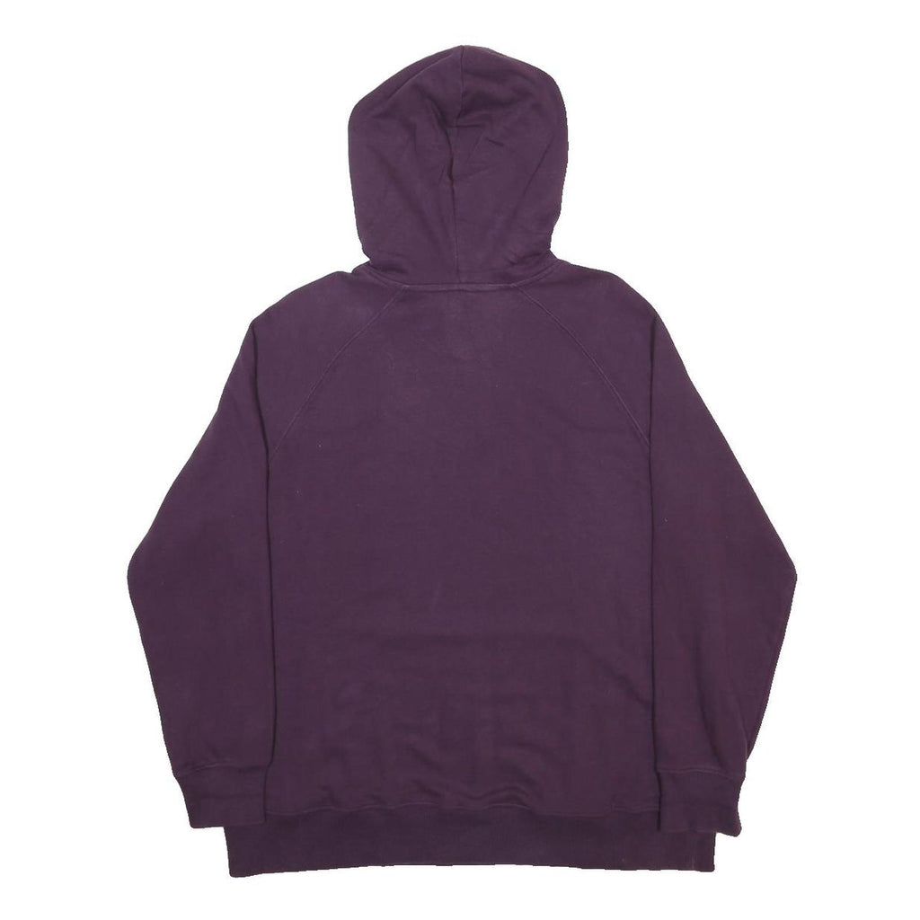 THE NORTH FACE Womens Purple Hoodie L Cotton Blend Pullover Drawstring Hood