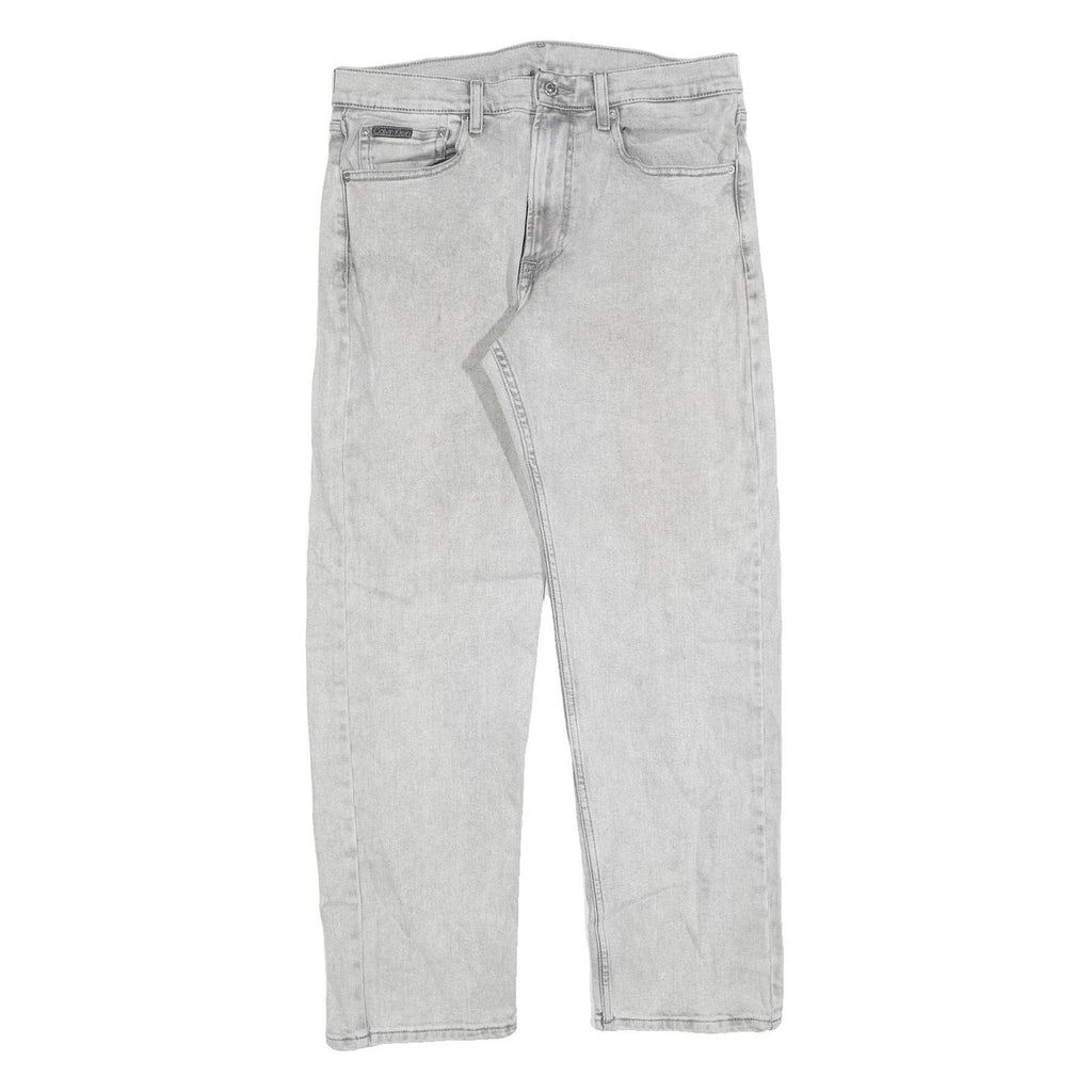 CALVIN KLEIN Mens Jeans Blue Regular Straight Denim Light W32 L30 Classic Style