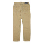 LEVI'S Mens Cotton Blend Beige Regular Straight Trousers W32 L30 Casual Everyday