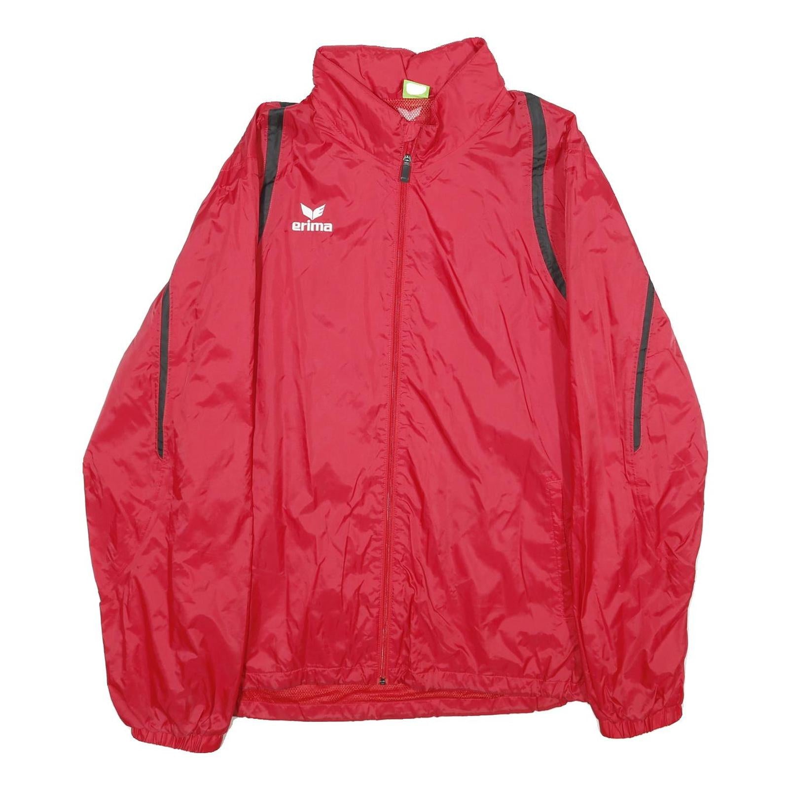 ERIMA Mens Red Zip Jacket XL Polyester Outdoor Sports Lightweight