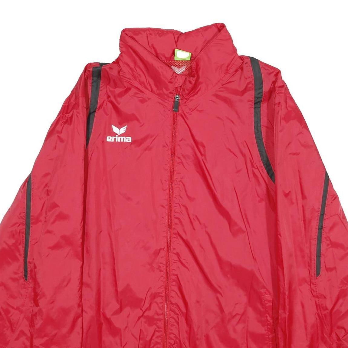 ERIMA Mens Red Zip Jacket XL Polyester Outdoor Sports Lightweight