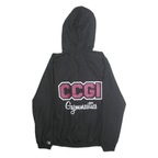CHAMPION Womens Black Zip Hooded Gymnastics Track Jacket M Polyester Sports