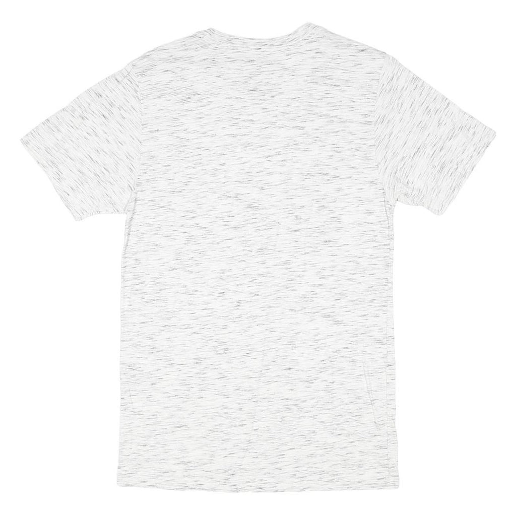 NAUTICA Boys White Marl Cotton Blend Classic Fit XL Short Sleeve Crew Neck Logo