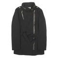 MICHAEL KORS Womens Black Zip Jacket M Polyester Classic Belted Stylish