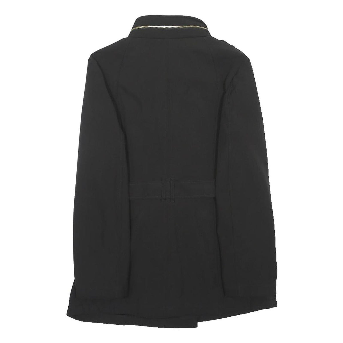 MICHAEL KORS Womens Black Zip Jacket M Polyester Classic Belted Stylish