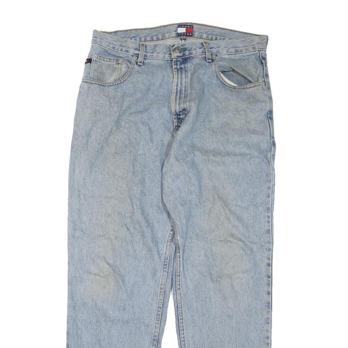 TOMMY HILFIGER Mens Jeans Blue Regular Straight Denim Light W34 L30 Classic Fit