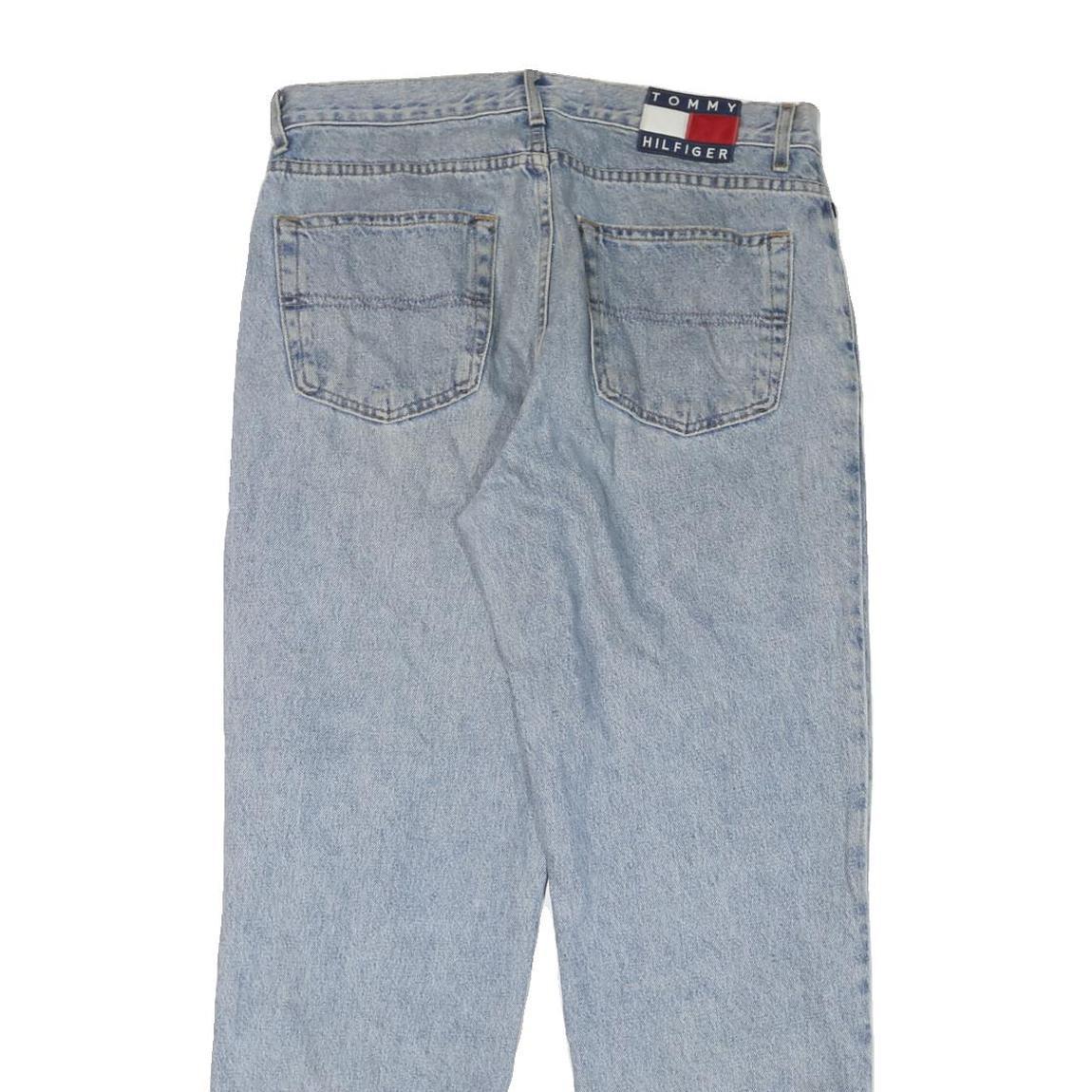 TOMMY HILFIGER Mens Jeans Blue Regular Straight Denim Light W34 L30 Classic Fit