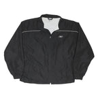 REEBOK Mens Black Jacket L Polyester Blend Zip Track Sports Casual