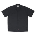 DICKIES Mens Black Work Shirt XL Polyester Blend Short Sleeve Button