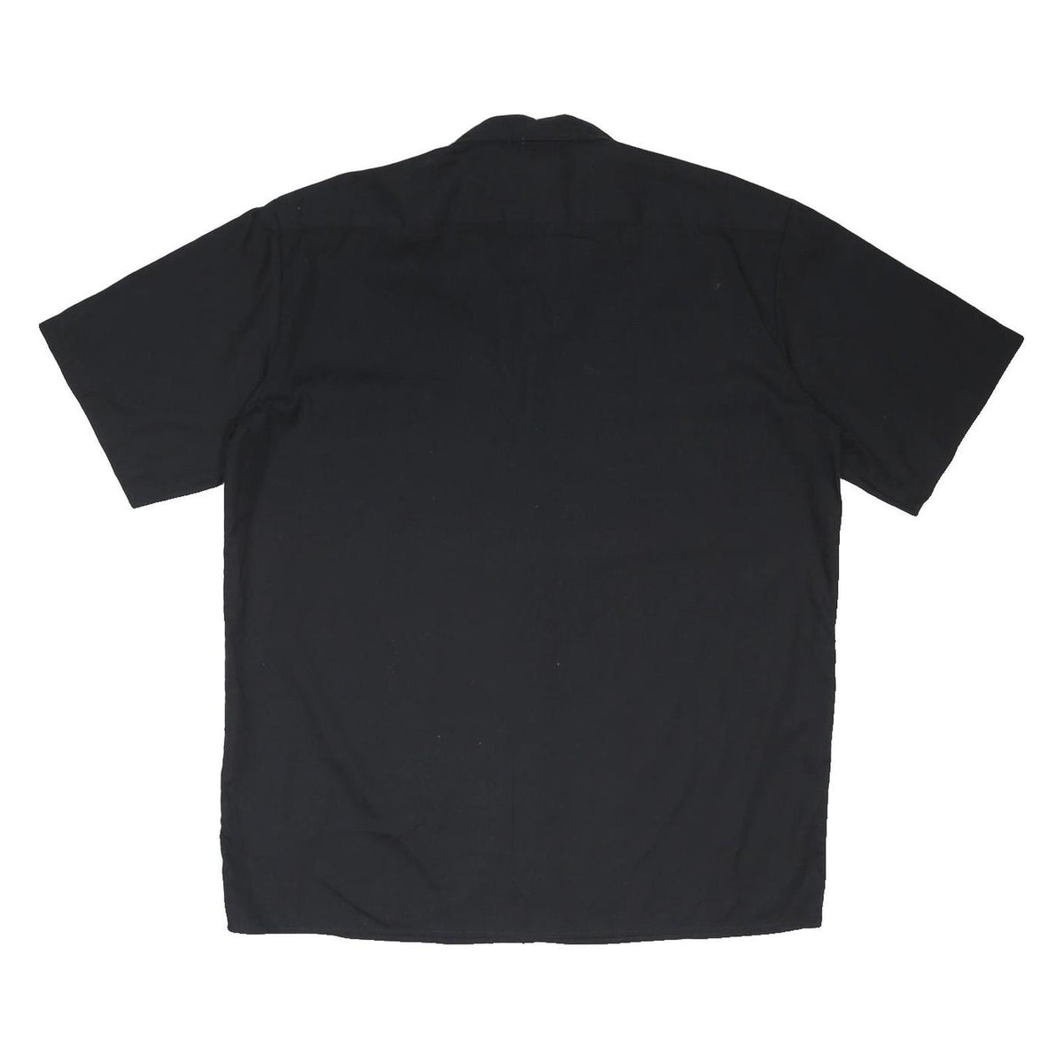 DICKIES Mens Black Work Shirt XL Polyester Blend Short Sleeve Button