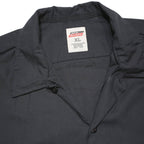 DICKIES Mens Black Work Shirt XL Polyester Blend Short Sleeve Button