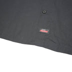 DICKIES Mens Black Work Shirt XL Polyester Blend Short Sleeve Button
