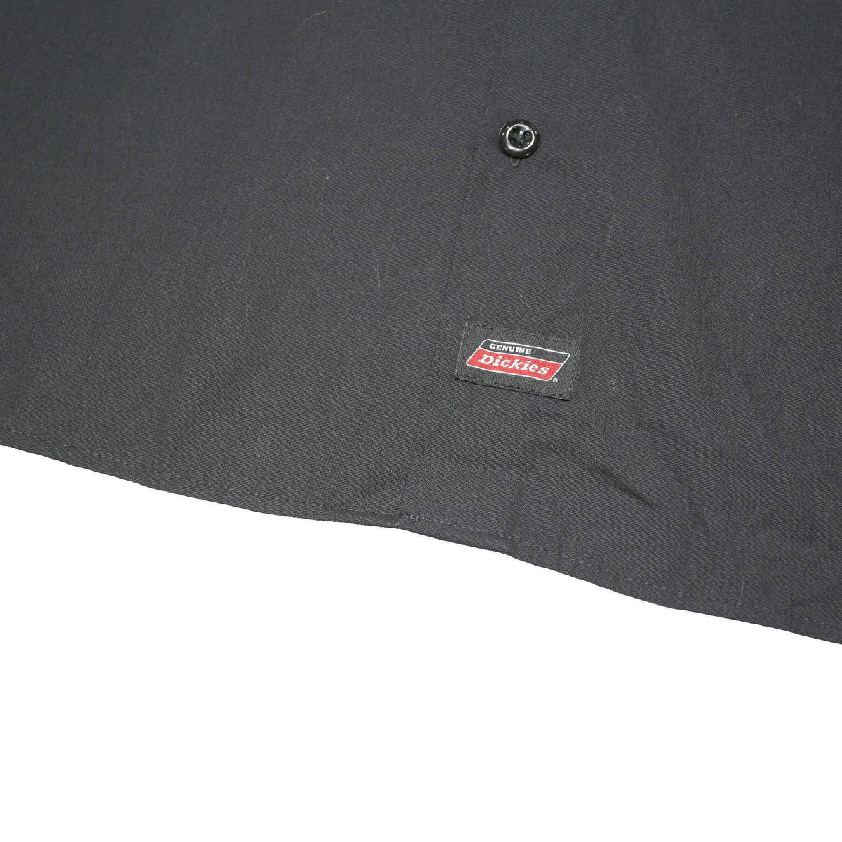 DICKIES Mens Black Work Shirt XL Polyester Blend Short Sleeve Button