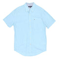 TOMMY HILFIGER Mens Blue Short Sleeve Shirt M Classic Button-Down Casual Cotton