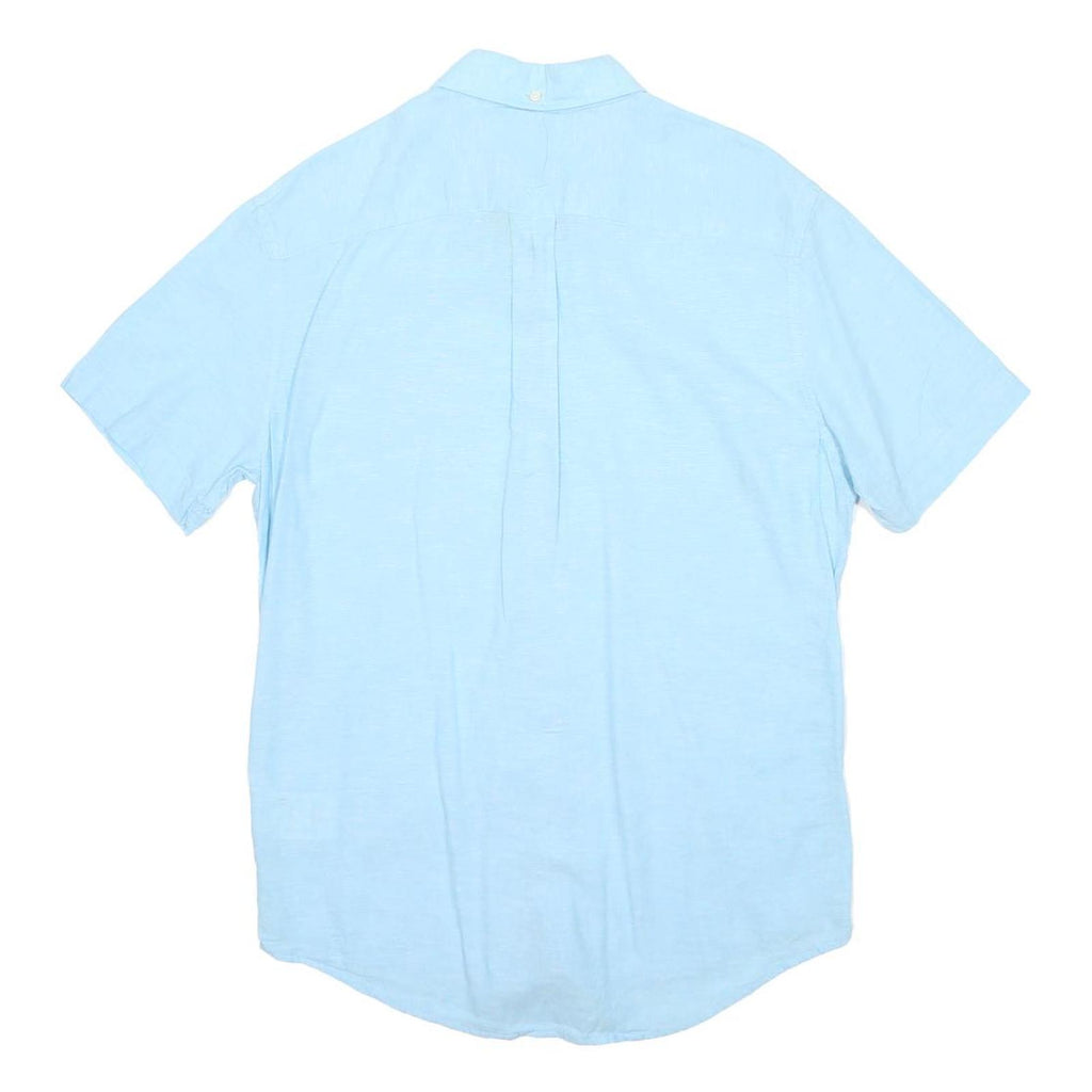 TOMMY HILFIGER Mens Blue Short Sleeve Shirt M Classic Button-Down Casual Cotton