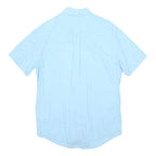 TOMMY HILFIGER Mens Blue Short Sleeve Shirt M Classic Button-Down Casual Cotton