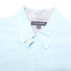 TOMMY HILFIGER Mens Blue Short Sleeve Shirt M Classic Button-Down Casual Cotton
