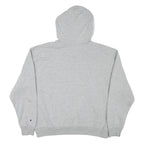CHAMPION Mens Grey Hoodie L Cotton Blend Pullover Drawstring Casual Sweatshirt