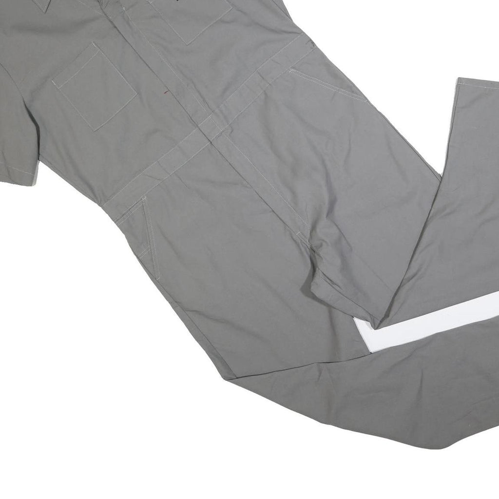 DICKIES Mens Grey Cotton Blend Dungarees Regular Fit XL W44 L32 Utility Workwear