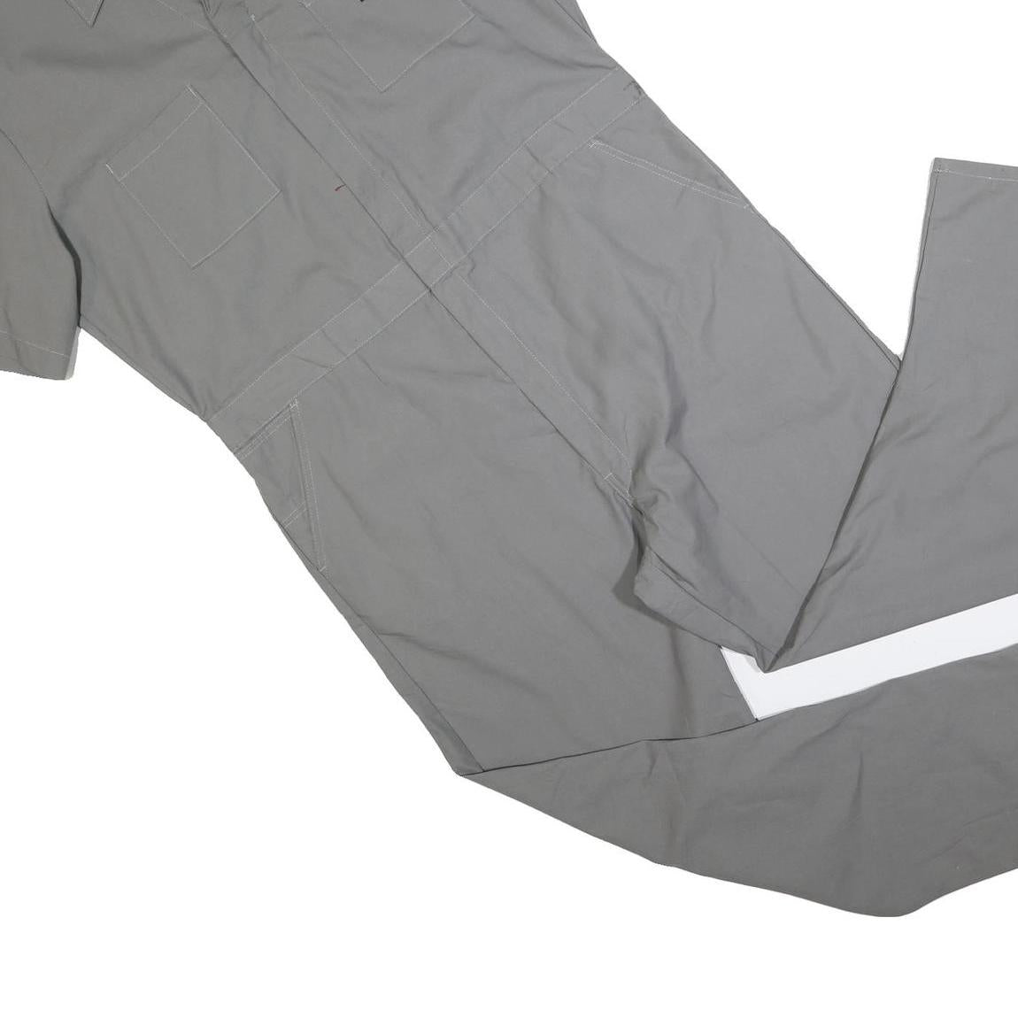 DICKIES Mens Grey Cotton Blend Dungarees Regular Fit XL W44 L32 Utility Workwear