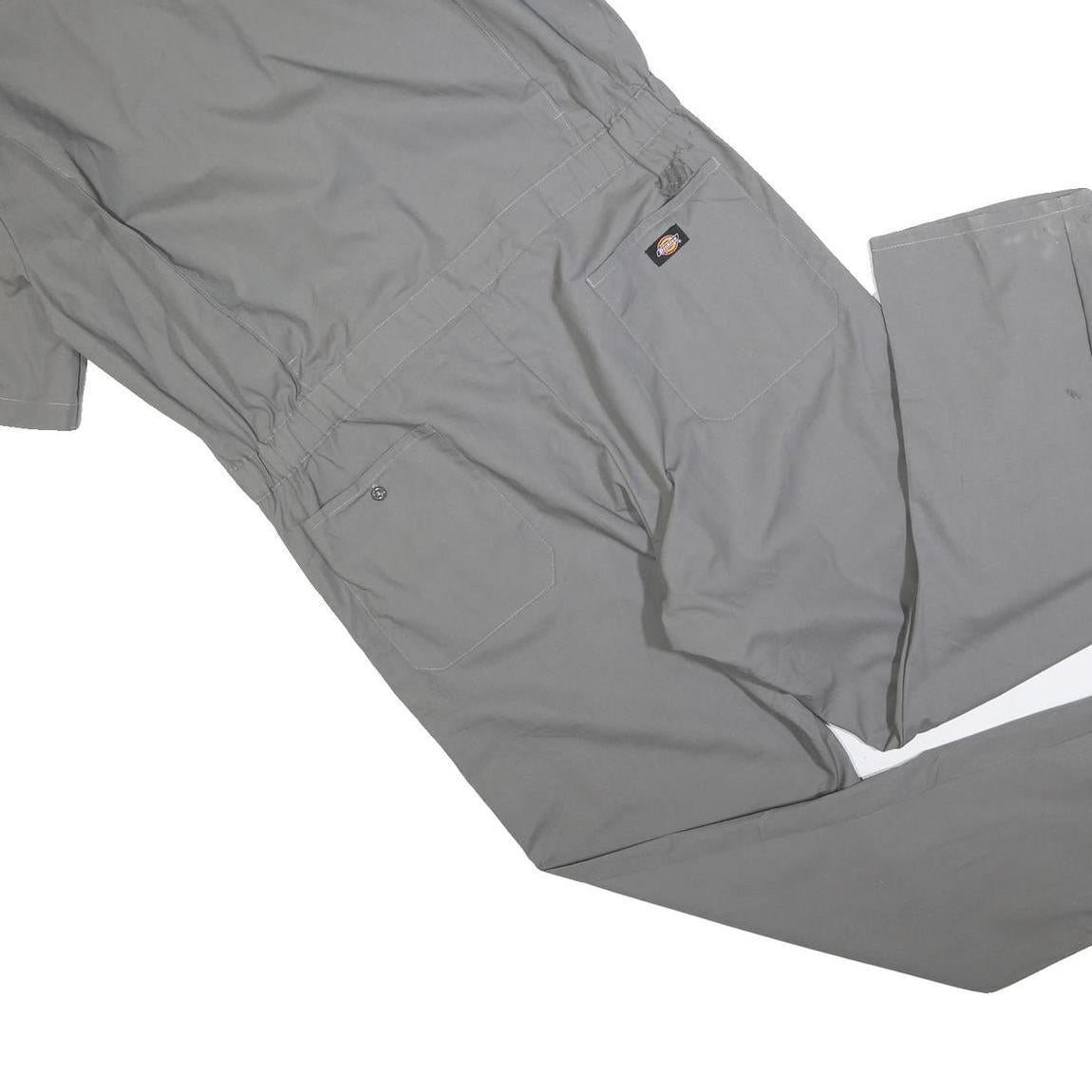 DICKIES Mens Grey Cotton Blend Dungarees Regular Fit XL W44 L32 Utility Workwear