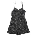 SUPERDRY Womens Black Playsuit Floral Print UK 12 Sleeveless Viscose Summer
