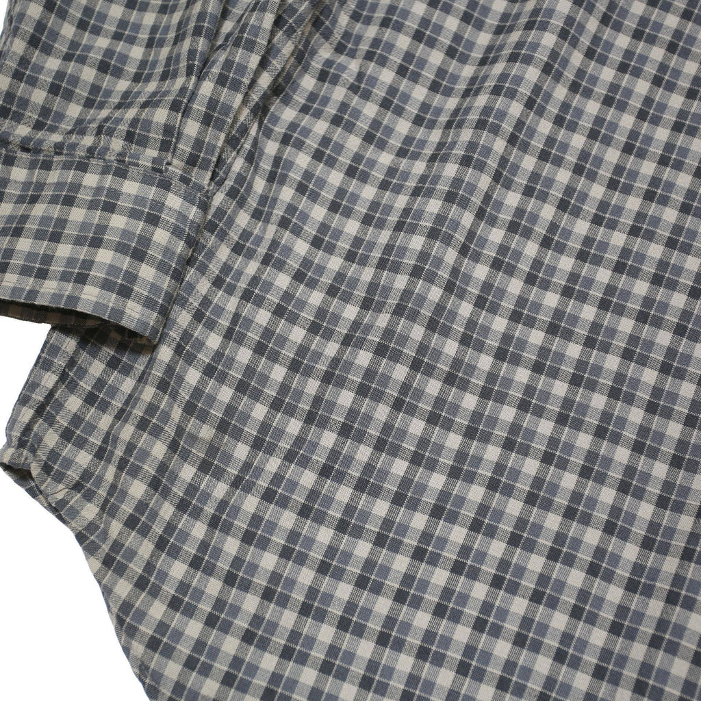 PENDLETON Mens Grey Blue Check Shirt L Cotton Blend Button Down Collar Long