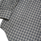 PENDLETON Mens Grey Blue Check Shirt L Cotton Blend Button Down Collar Long