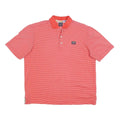 PAUL & SHARK Mens Red Striped Short Sleeve Polo Shirt L Casual Cotton Blend