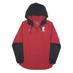 NIKE Mens Red & Black Baseball Windbreaker Jacket XL Polyester Blend Zip Hood