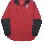 NIKE Mens Red & Black Baseball Windbreaker Jacket XL Polyester Blend Zip Hood