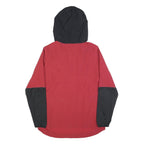 NIKE Mens Red & Black Baseball Windbreaker Jacket XL Polyester Blend Zip Hood