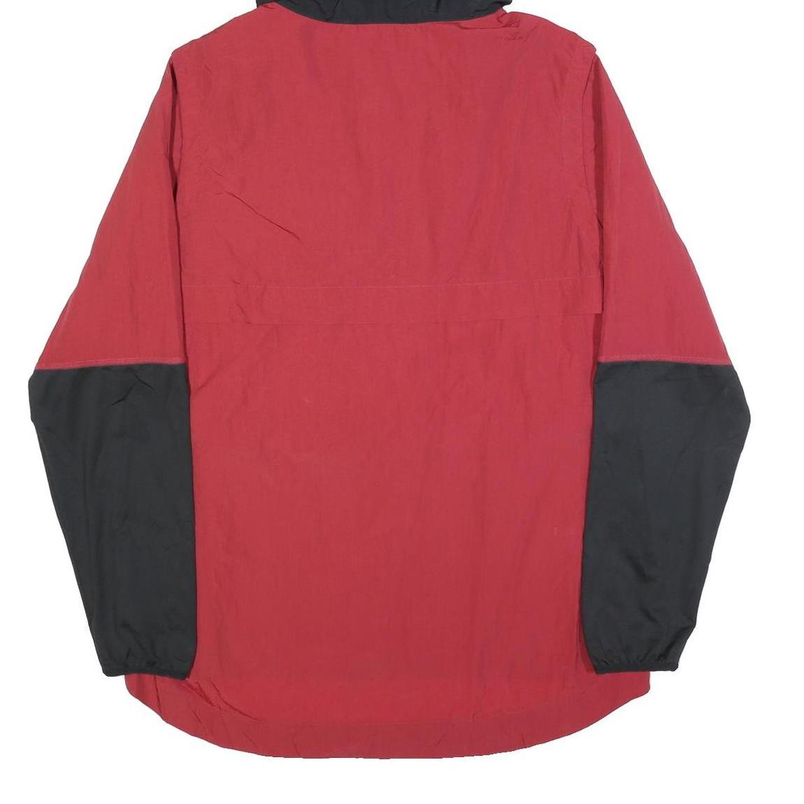 NIKE Mens Red & Black Baseball Windbreaker Jacket XL Polyester Blend Zip Hood