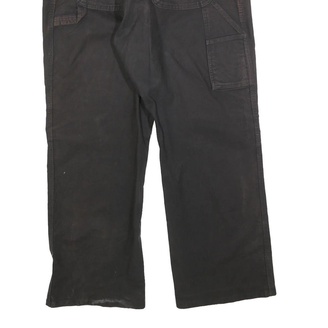 DICKIES Mens Cotton Blend Black Regular Fit Straight Leg Trousers W38 L30