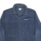COLUMBIA Mens Blue Jacket XL Polyester Fleece Zip Outdoor Casual Warm Layer