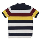TOMMY HILFIGER Mens Navy & White Red Yellow Striped Short Sleeve Polo Shirt 2XL
