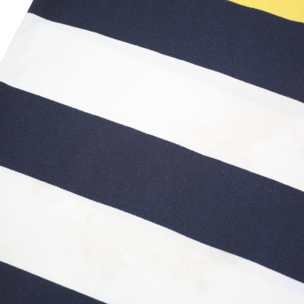 TOMMY HILFIGER Mens Navy & White Red Yellow Striped Short Sleeve Polo Shirt 2XL