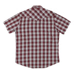WRANGLER Mens Red & White Check Shirt L Western Casual Cotton Blend