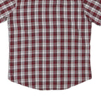 WRANGLER Mens Red & White Check Shirt L Western Casual Cotton Blend