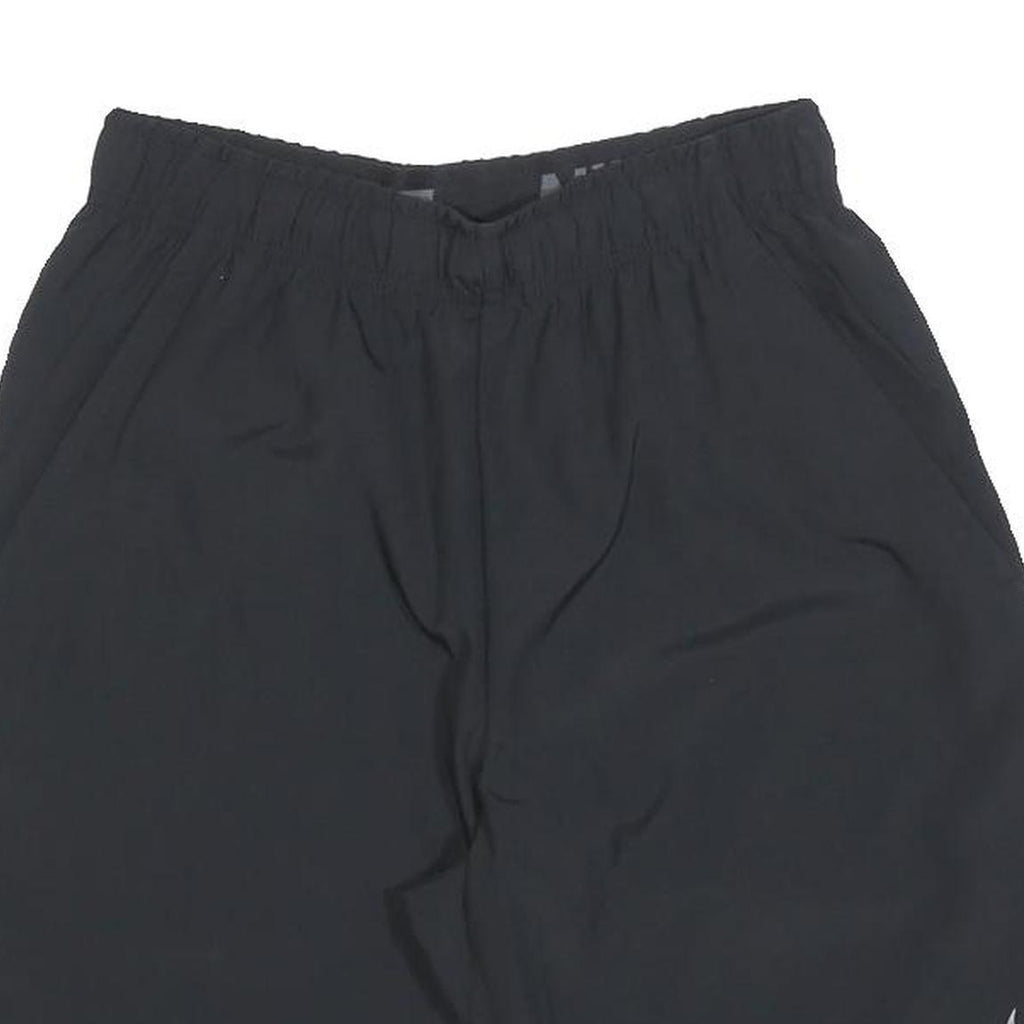 NIKE Mens Black Sports Casual Polyester Shorts S W26 Elastic Waist Activewear