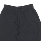 NIKE Mens Black Sports Casual Polyester Shorts S W26 Elastic Waist Activewear