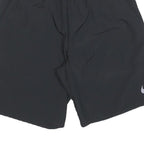 NIKE Mens Black Sports Casual Polyester Shorts S W26 Elastic Waist Activewear