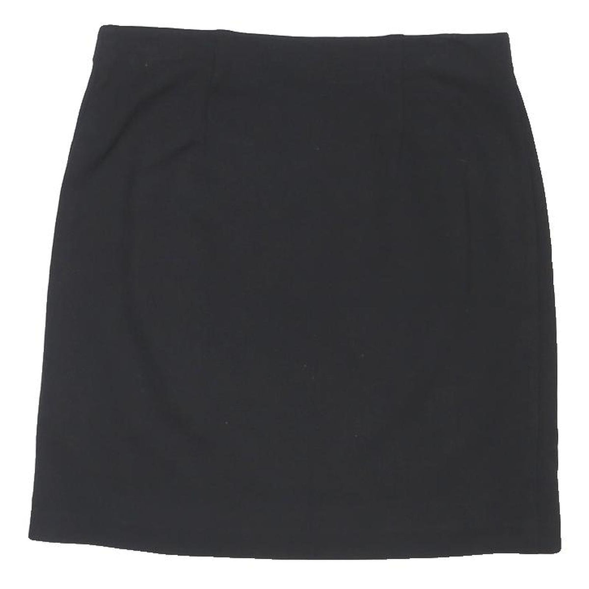M&S Womens Black Straight Knee Length Polyester Blend Skirt UK 12 Work Casual