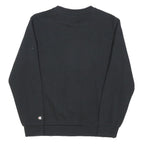CHAMPION Boys Black Cotton Blend Crew Neck Sweatshirt 13-14Y Logo Print